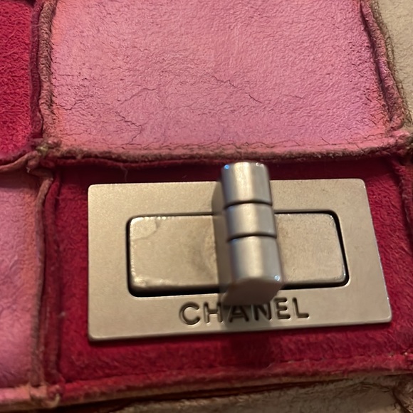 Chanel multicolored Patchwork Quilted Reissue Suede Leather Flap Bag baguette - Picture 6 of 12